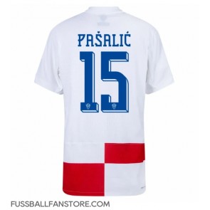 Kroatien Mario Pasalic #15 Replik Heimtrikot EM 2024 Kurzarm